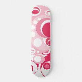 Meisjes skateboard in roze en rood