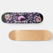 Meisjes skateboard met paard, bloemen (Horizontaal)