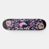 Meisjes skateboard met paard, bloemen (Horizontaal)
