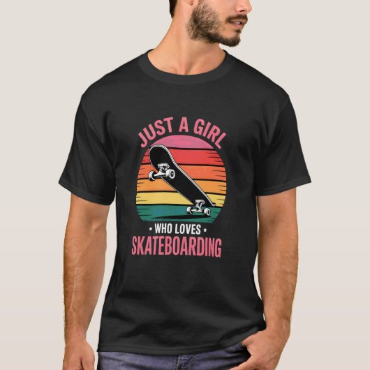 Meisjes Skateboarden T-shirt (Voorkant)
