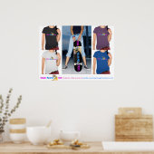 Meisjes Skaten Ook! Kleding Poster (Keuken)