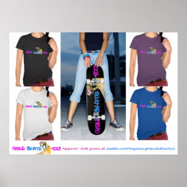 Meisjes Skaten Ook! Kleding Poster