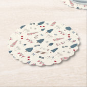 Meisjes Ski Weekend Champagne Feest Decoratie Kartonnen Onderzetters (Gekanteld)