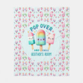 Meisjes slaapkamer decor POP langs komen en chille Fleece Deken (Voorkant)