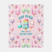 Meisjes slaapkamer decor POP langs komen en chille Fleece Deken (Voorkant)