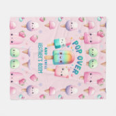 Meisjes slaapkamer decor POP langs komen en chille Fleece Deken (Voorkant (Horizontaal))