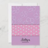 Meisjes Slapepover Gedekte uitnodiging van de Birt (Achterkant)