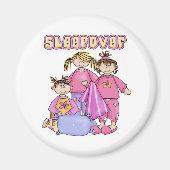 Meisjes Sleepover Magneet (Voorkant)
