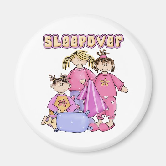 Meisjes Sleepover Magneet (Voorkant)
