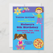Meisjes Sleepover Pajama Slumber Party Invitation Kaart (Voorkant)