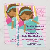 Meisjes Sleepover Pajama Slumber Party Invitation Kaart (Voorkant / Achterkant)