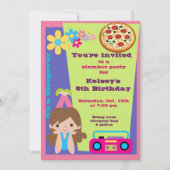 Meisjes Sleepover Pajama Slumber Party Invitation Kaart (Voorkant)