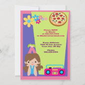 Meisjes Sleepover Pajama Slumber Party Invitation Kaart (Achterkant)