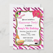 Meisjes Sleepover Slumber Party Make-up uitnodigin Kaart (Voorkant)