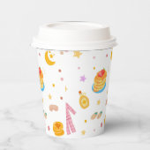 Meisjes Sleepover Verjaardag Pannenkoek Thema Papi Papieren Bekers (Links)