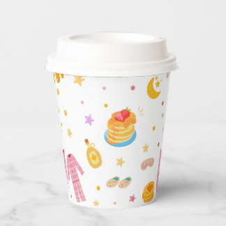 Meisjes Sleepover Verjaardag Pannenkoek Thema Papi Papieren Bekers