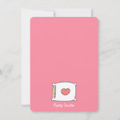 Meisjes Slumber Birthday Party Sleepover Pajamas Kaart (Achterkant)