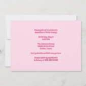 Meisjes Slumber Party  roze slaapver Kaart (Achterkant)