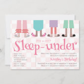 Meisjes Slumber Party Verjaardag Slaap Onder Kaart (Voorkant)