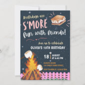 Meisjes S'more Kampvuur Smore Pret Vrienden Kamper Kaart (Voorkant)