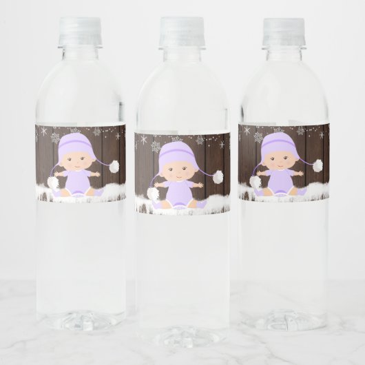 Meisjes Sneeuwvlok Baby shower Waterflesetiketten Waterfles Etiket (Flessen)