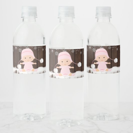 Meisjes Sneeuwvlok Baby shower Waterflesetiketten Waterfles Etiket (Flessen)