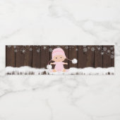 Meisjes Sneeuwvlok Baby shower Waterflesetiketten Waterfles Etiket (Enkel label)