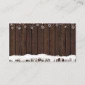 Meisjes sneeuwvlok luier loten informatiekaartje (Achterkant)