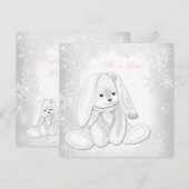 Meisjes Sneeuwvlok Winter Wonderland Baby shower Kaart (Voorkant / Achterkant)