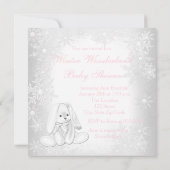 Meisjes Sneeuwvlok Winter Wonderland Baby shower Kaart (Achterkant)