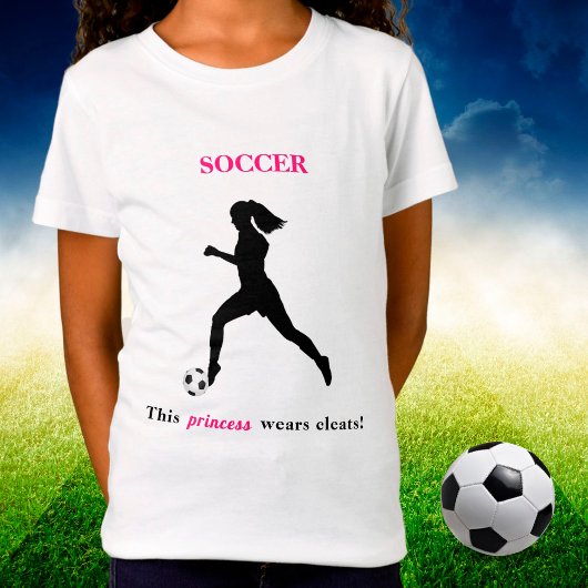 Meisjes Soccer "Deze prinses draagt de schoonheid" T-shirt