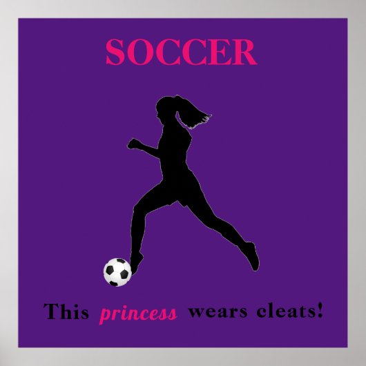 Meisjes Soccer - Deze prinses draagt een schoonhei Poster (Voorkant)