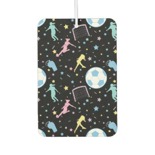 Meisjes Soccer Silhouettes Stars en Sparkles Luchtverfrisser