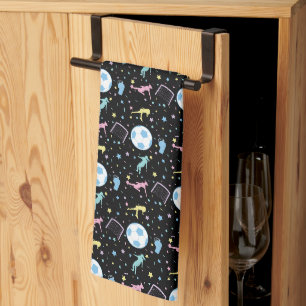 Meisjes Soccer Silhouettes Stars en Sparkles Theedoek