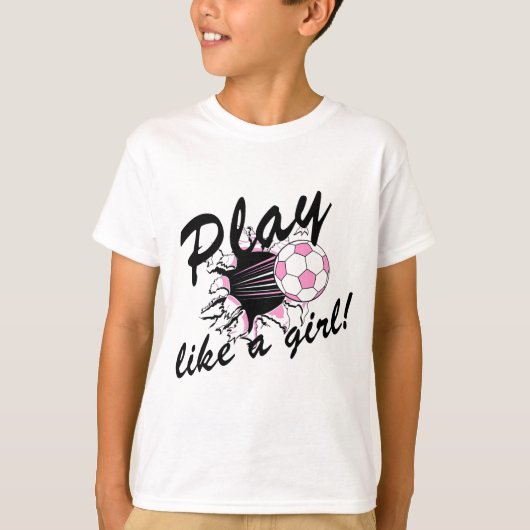 Meisjes Soccer T-shirts en Gifts. (Voorkant)