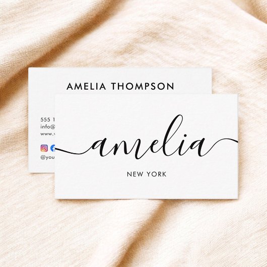 Meisjes Sociale Media QR Code White Visitekaartje