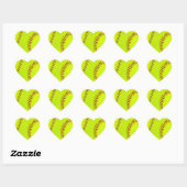 Meisjes Softbal Hart Stickers (Vel)