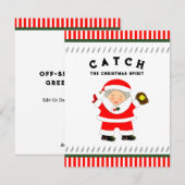 Meisjes Softbal Kerstmis Feestdagenkaart (Voorkant / Achterkant)