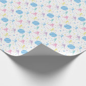 Meisjes Softbal Speler Sterren Cadeaupapier (Hoek)