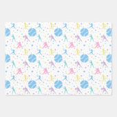 Meisjes Softbal Speler Sterren Inpakpapier Vel (Voorkant 3)