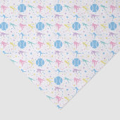 Meisjes Softbal Speler Sterren Tissuepapier (Detail)