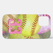 Meisjes Softball Case-Mate iPhone Case (Achterkant (horizontaal))