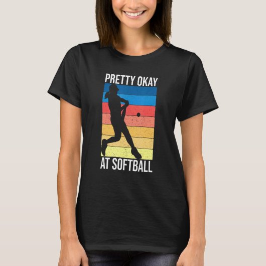 Meisjes Softball citaat goed bij Softball T-shirt (Voorkant)