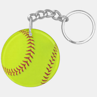 Meisjes Softball dubbelzijdige sleutelhanger