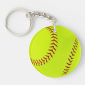 Meisjes Softball dubbelzijdige sleutelhanger (Voorkant)