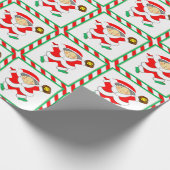 Meisjes Softball Kerstcadeau Cadeaupapier (Hoek)