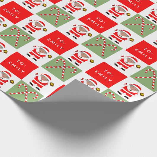 Meisjes Softball Kerstcadeau Cadeaupapier (Hoek)