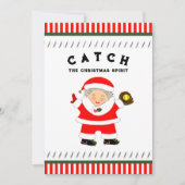 Meisjes Softball Kerstmis Feestdagenkaart (Voorkant)