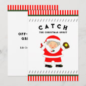 Meisjes Softball Kerstmis Feestdagenkaart (Voorkant / Achterkant)