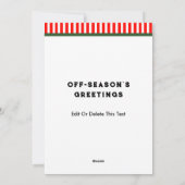 Meisjes Softball Kerstmis Feestdagenkaart (Achterkant)